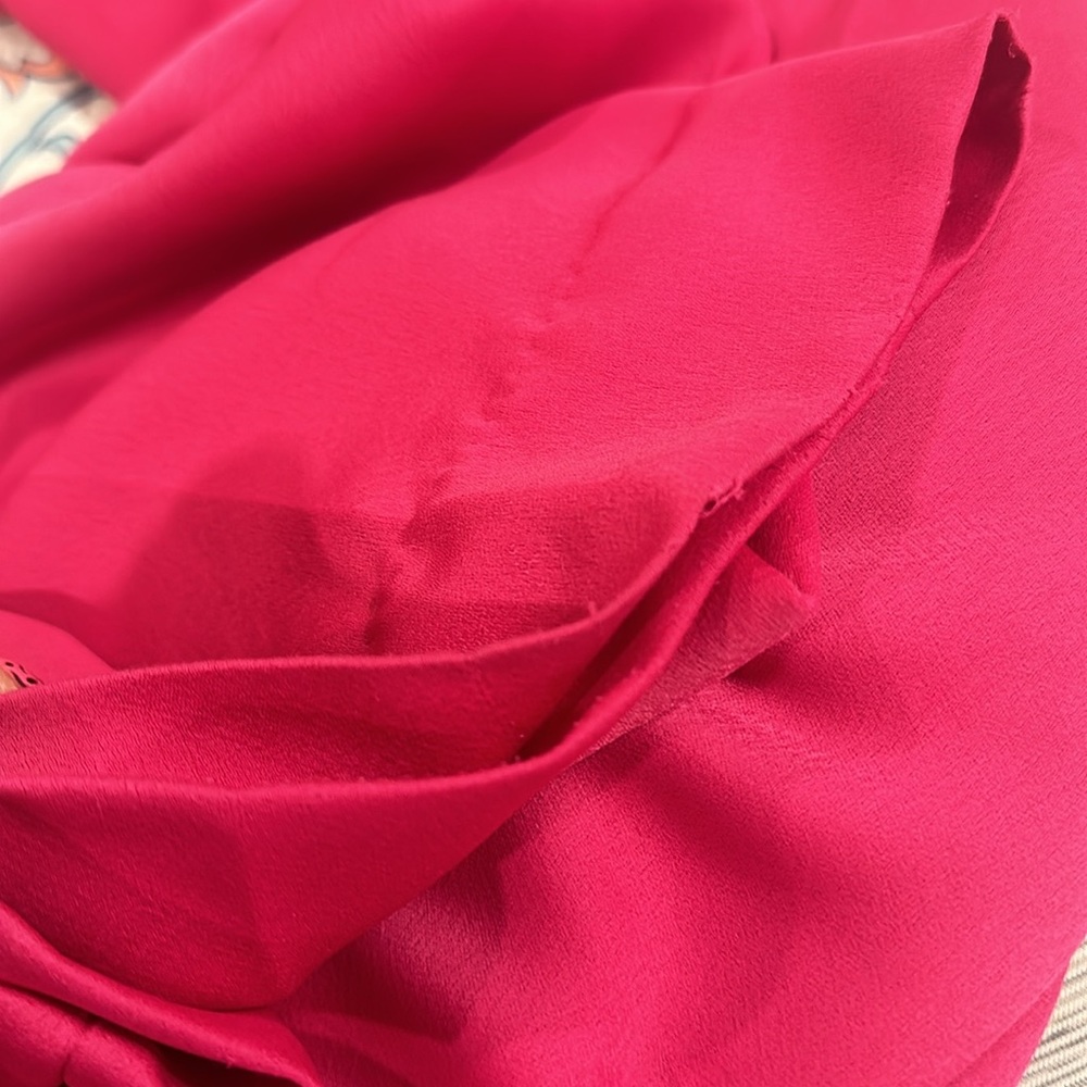 Banana Republic Fuchsia Satin Wide Leg Pants |High Waist |Statement Chic |Size M - Picture 9 of 9